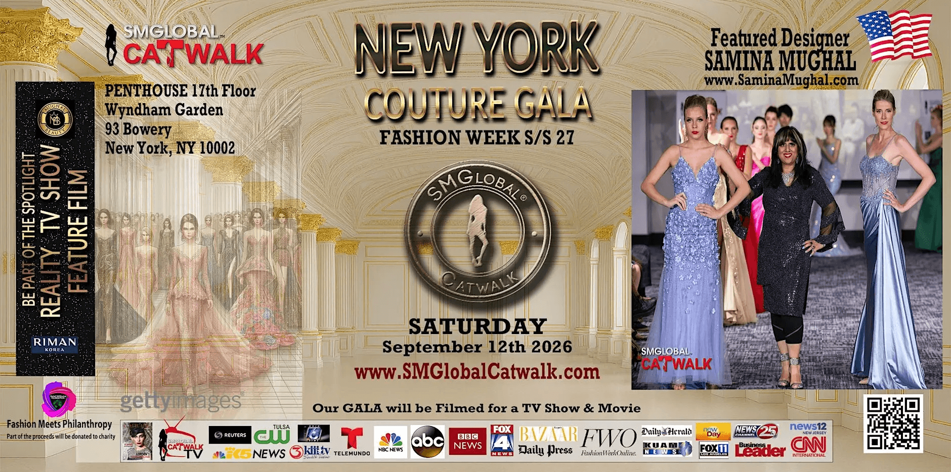 New York Fashion Runway Show NYC – Luxury Gala | SMGlobal Catwalk banner