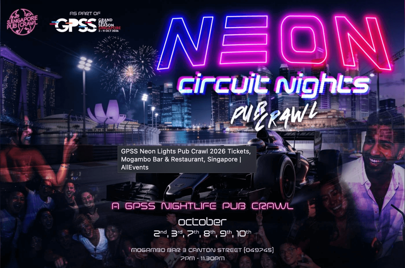 GPSS Neon Lights Pub Crawl 2026 banner