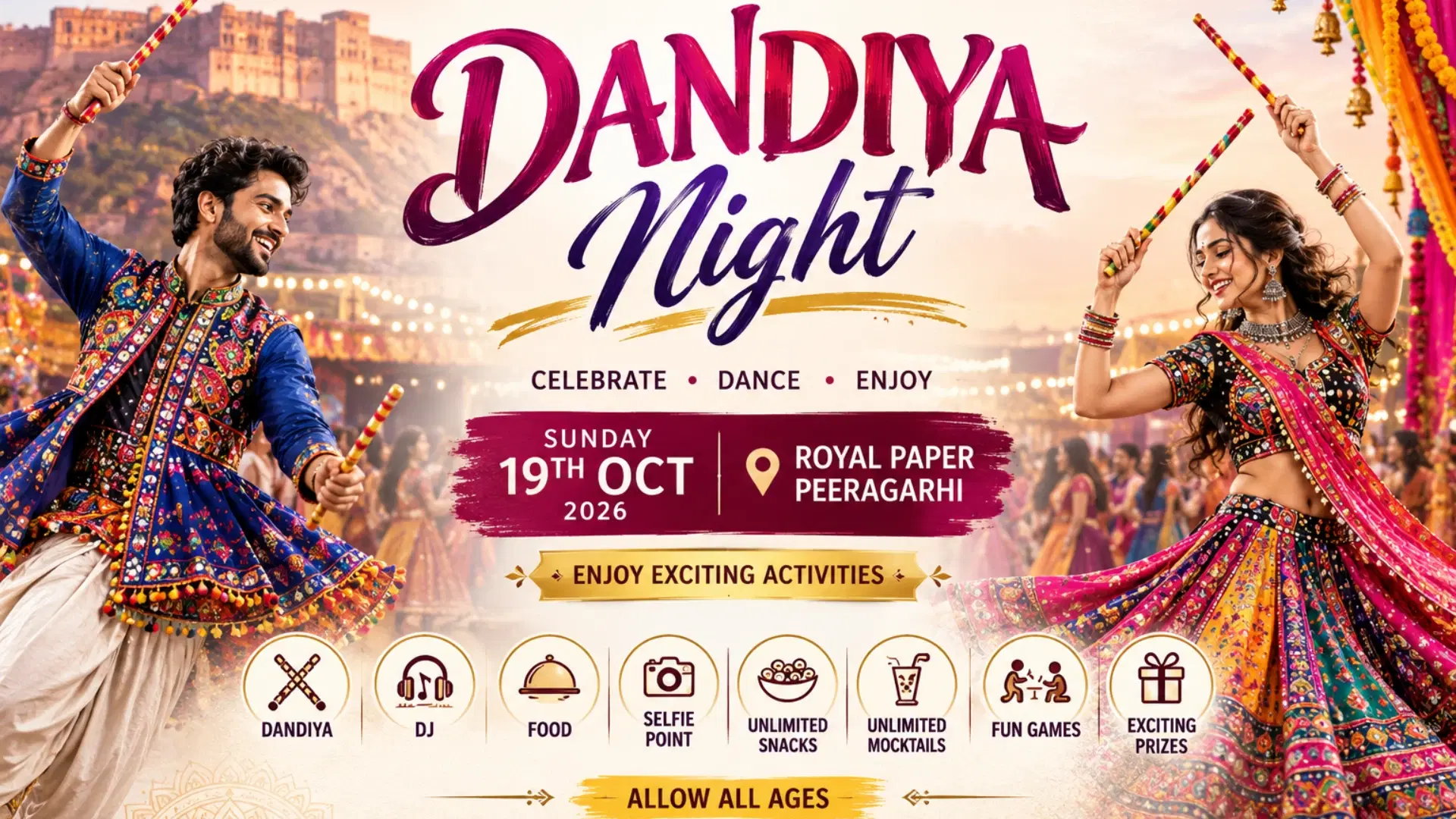 Dandiya Dhoom 2026 banner