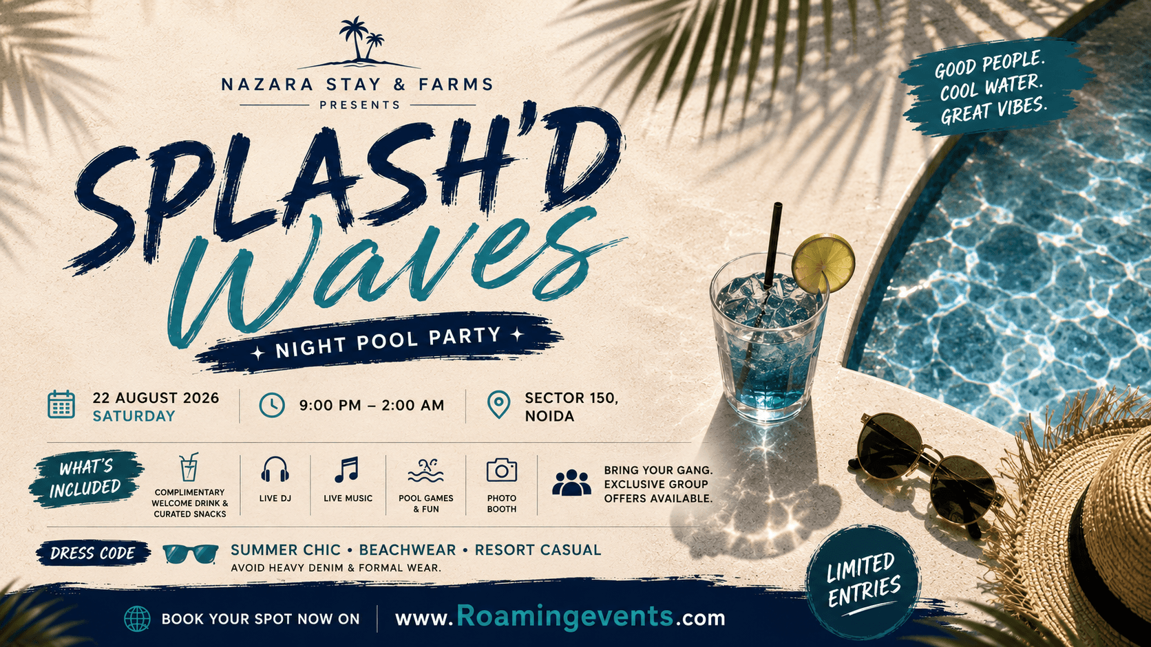 SPLASH SOCIETY - The Ultimate Night Pool Party banner