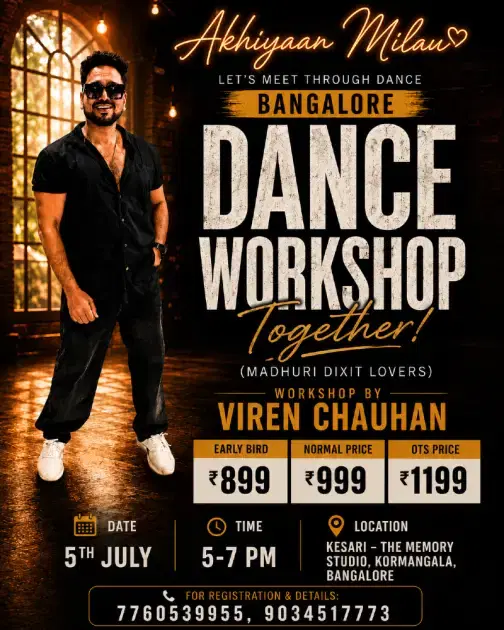 ๐โจ DANCE WORKSHOP WITH VIREN CHAUHAN โจ๐ banner