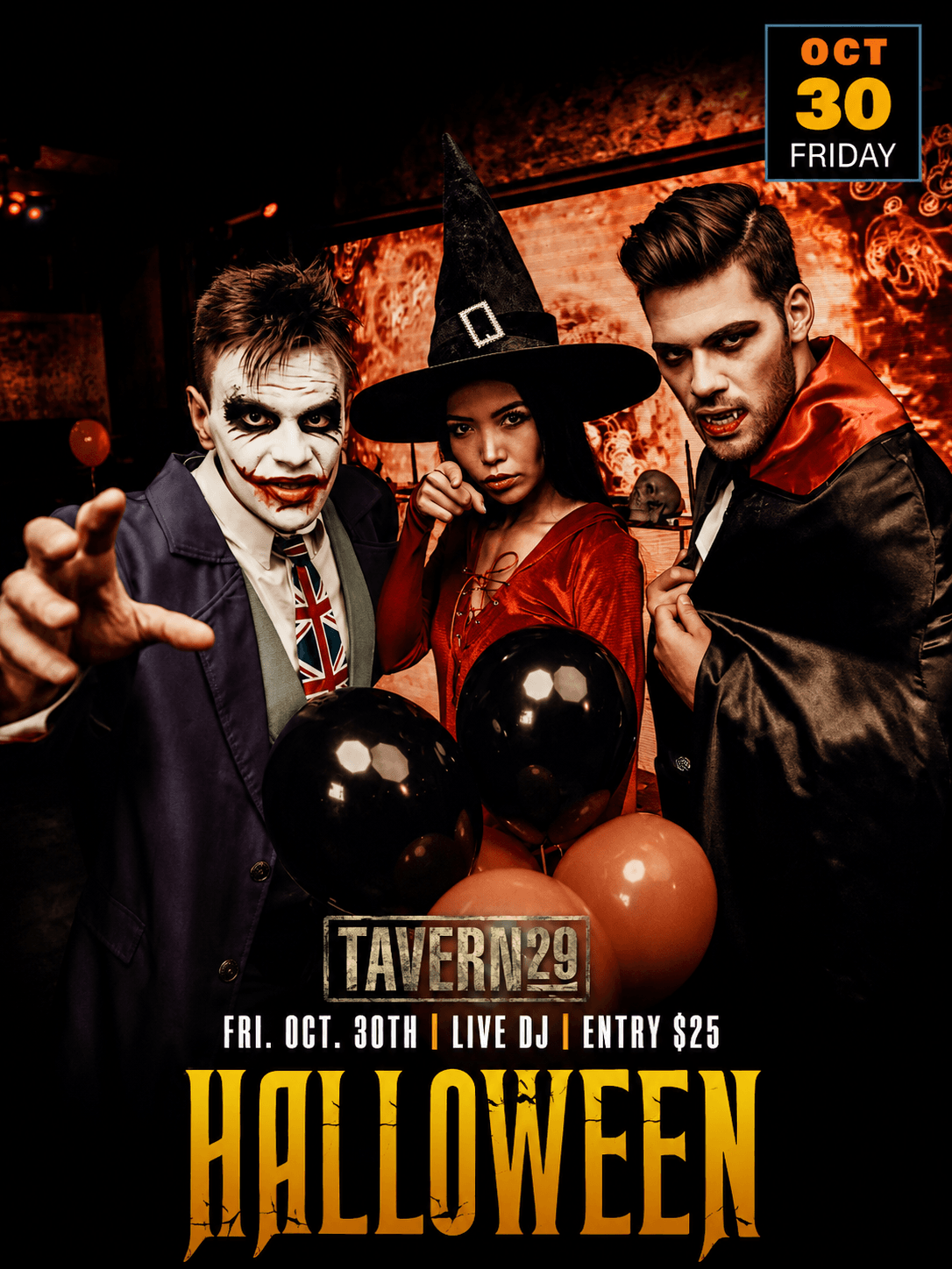 NYC's Best Friday Night Halloween Party @ Tavern 29 | Halloween Parties banner