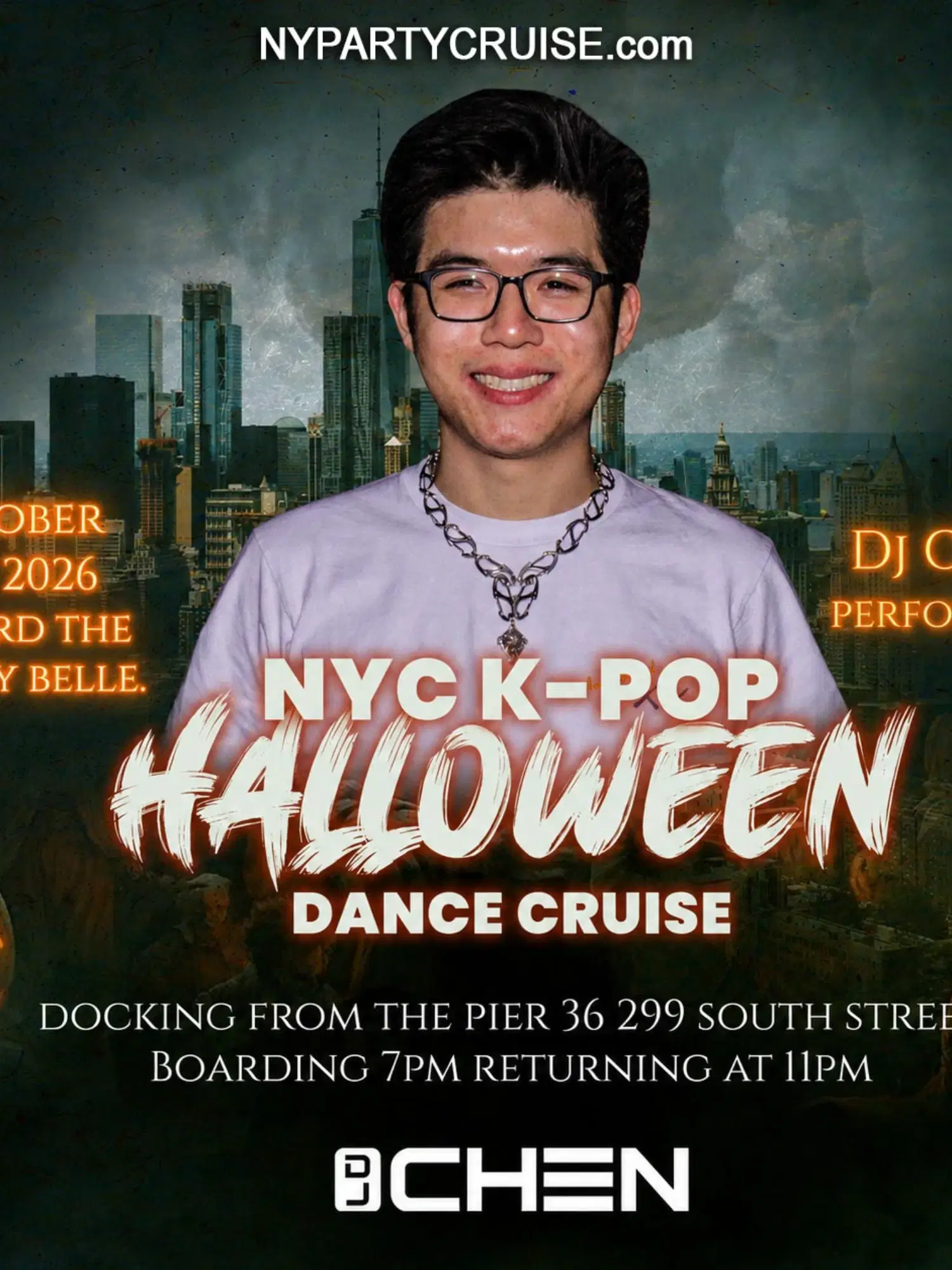 🎃🌜 DJ Chen NYC K-Pop Halloween Dance Cruise at Liberty Belle, Pier 36 NYC, New York