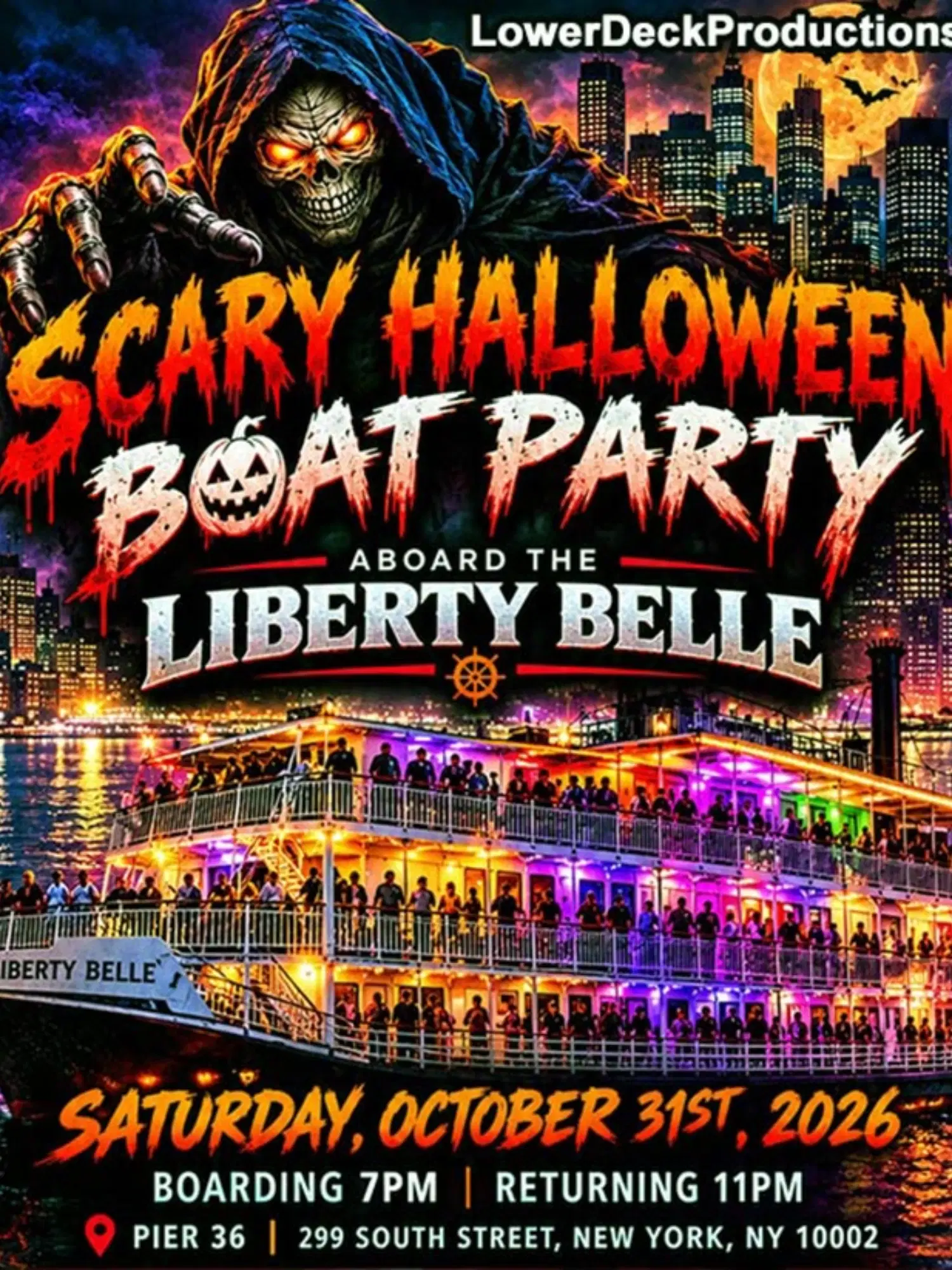 ππ» Scary Halloween Boat Party banner